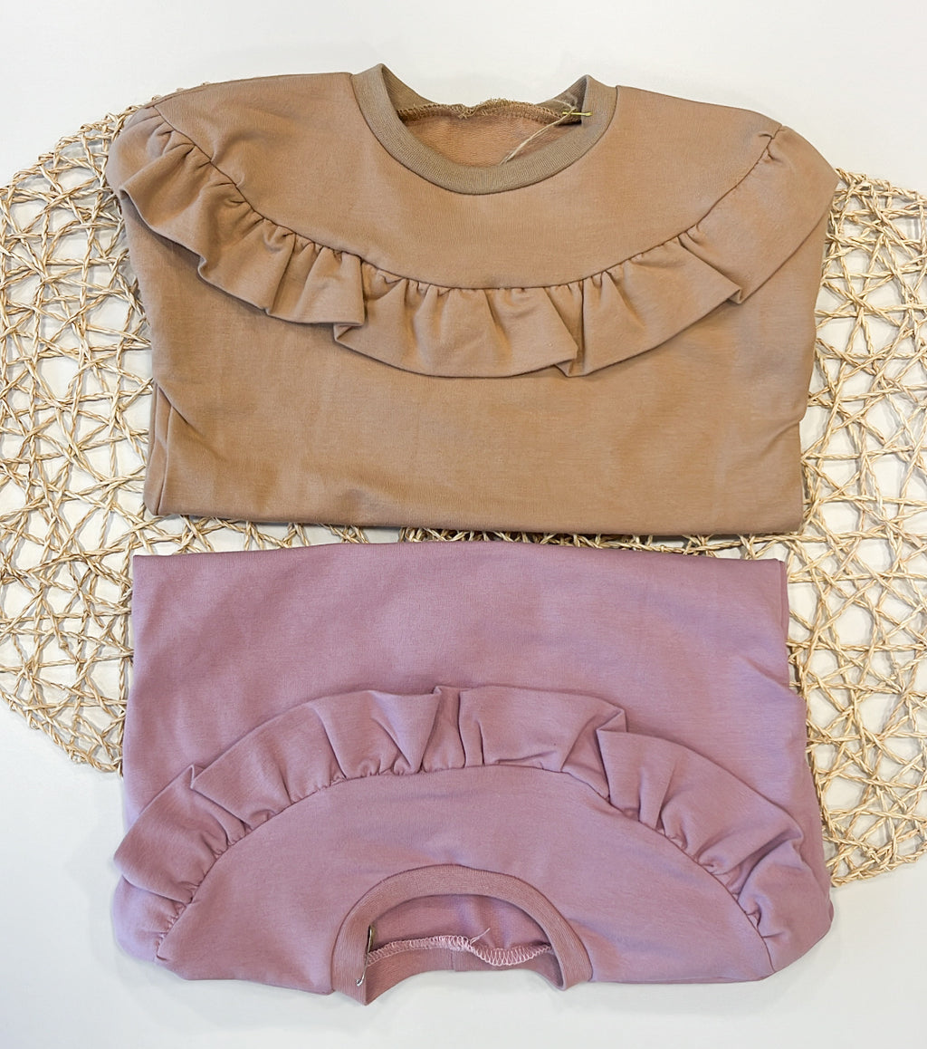 Daily Sweater mit Brustrüsche