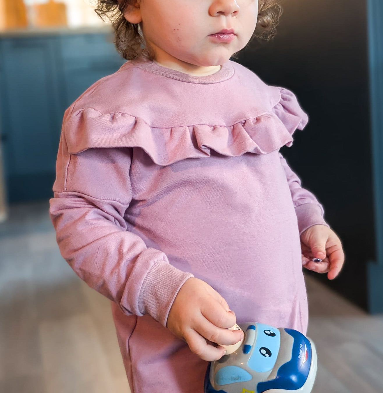 Daily Sweater mit Brustrüsche